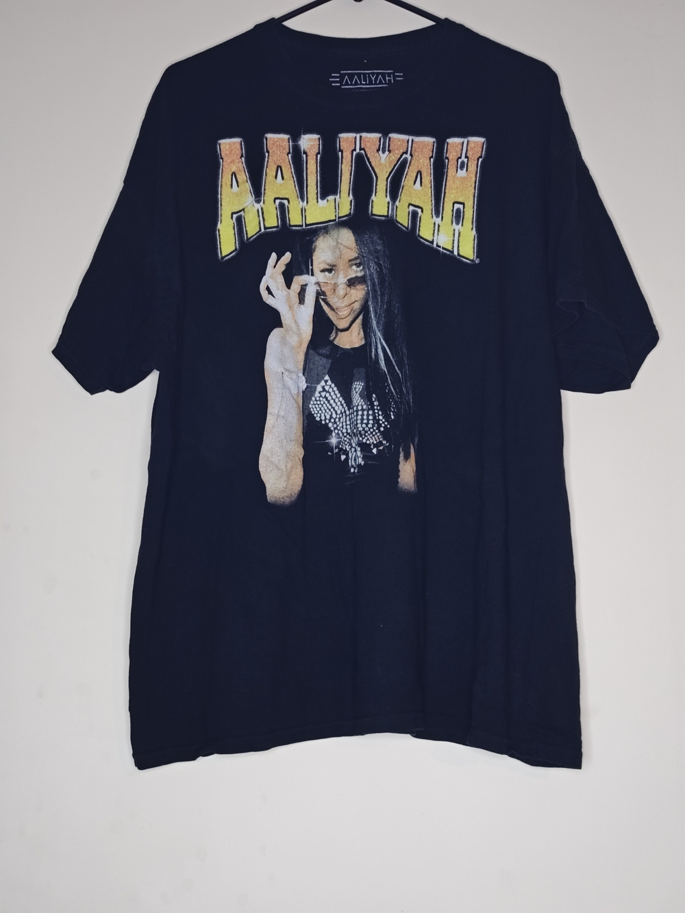 Aaliyah Black Graphic Tee 2X